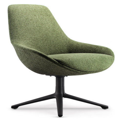 Rapidline Lutie Club 4 Star Base Breakout Lounge Chair Olive Fabric