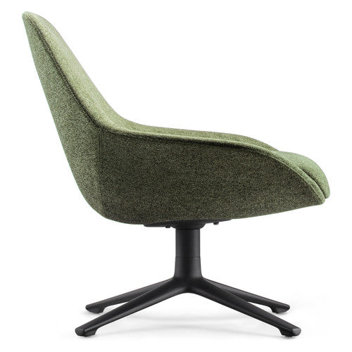 Rapidline Lutie Club 4 Star Base Breakout Lounge Chair Olive Fabric