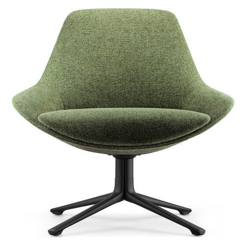 Rapidline Lutie Club 4 Star Base Breakout Lounge Chair Olive Fabric