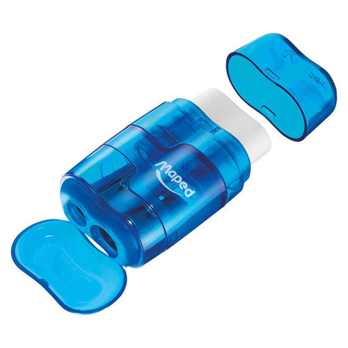 Maped Connect Sharpener and Eraser Translucent Colour Box of 6