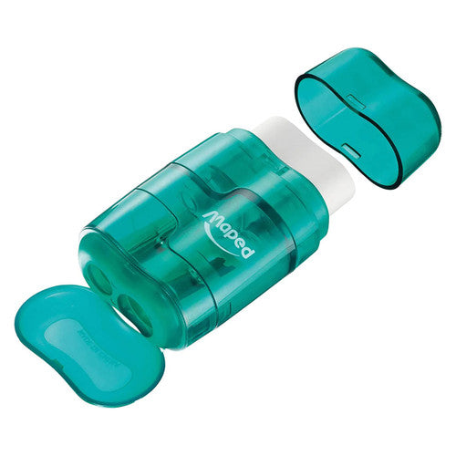 Maped Connect Sharpener and Eraser Translucent Colour Box of 6
