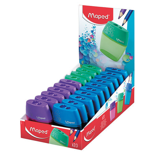 Maped Shaker 2-Hole Sharpener Display of 20