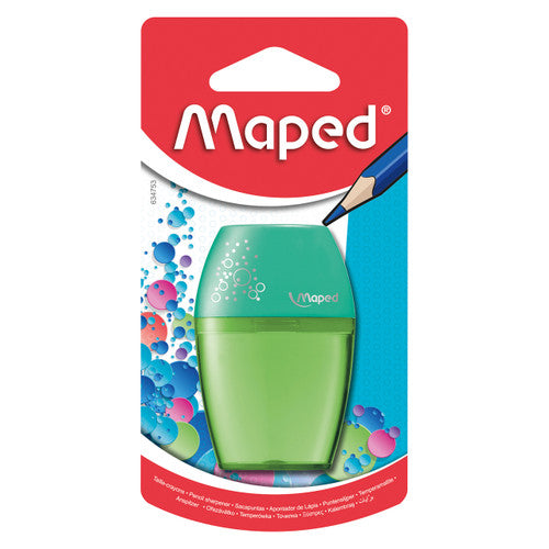 Maped Shaker 1-Hole Sharpener Blue Pink Turquoise Hangsell