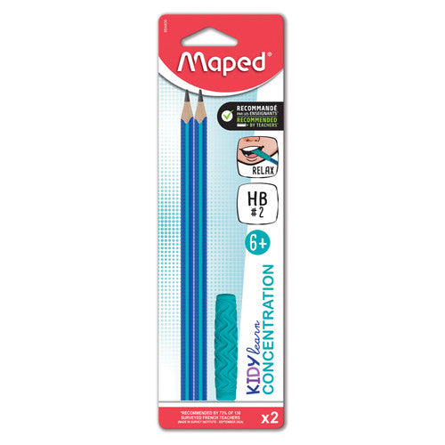 Maped Kidy Learn Concentration Sensory Pencil and Chewable Topper Box of 24