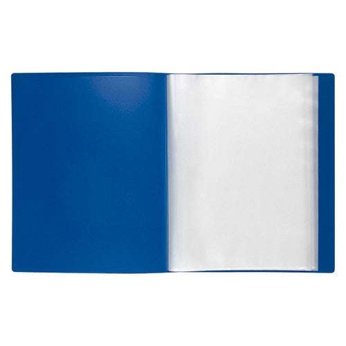 Marbig Display Book with Insert Cover Non Refillable 40 Page Blue Pack of 10