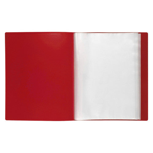Marbig Display Book with Insert Cover Non Refillable 40 Page Red Pack of 10