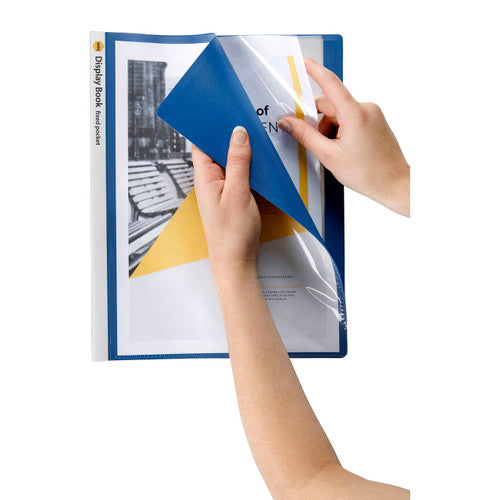 Marbig Non Refillable Display Book 20 Pocket Insert Cover Blue