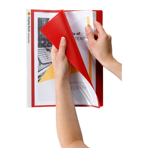 Marbig Non Refillable Display Book 20 Pocket Insert Cover Red