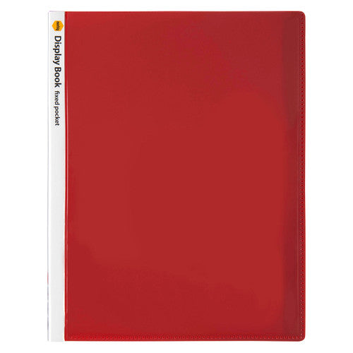Marbig Non Refillable Display Book 20 Pocket Insert Cover Red