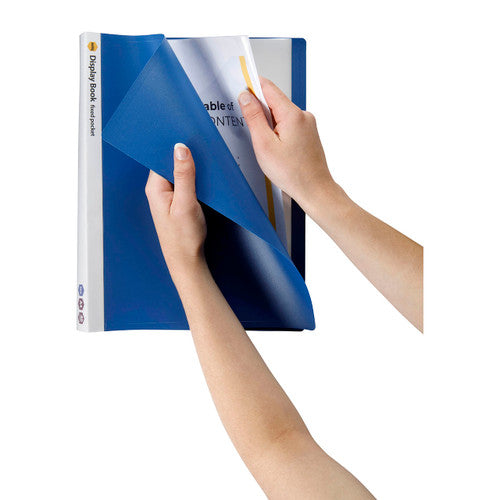 Marbig Non Refillable Display Book 40 Pocket Blue Box of 10