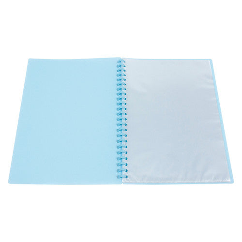 Marbig Clearview Refillable Display Book 20 Pocket A4 Pastel Blue