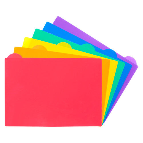 Marbig Document Wallet with 6 Files Bright Pack of 6