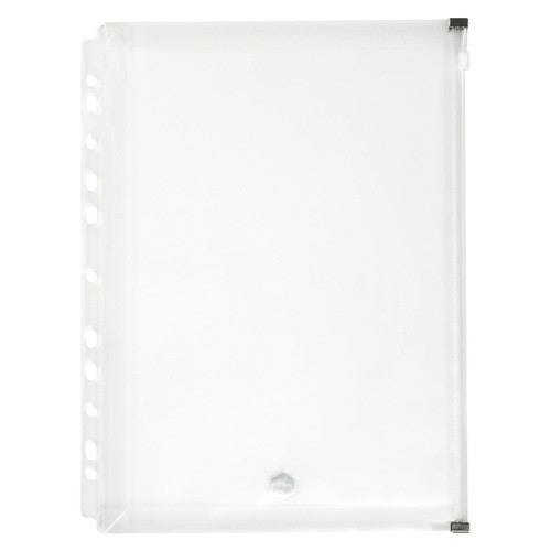 Marbig Binder Wallet A4 Right Side Zip Open Clear Box of 12