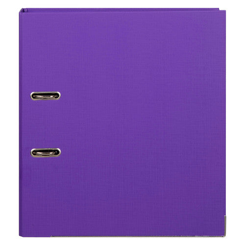 Marbig Lever Arch File PE Linen A4 Purple