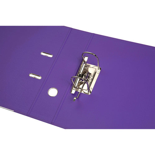 Marbig Lever Arch File PE Linen A4 Purple