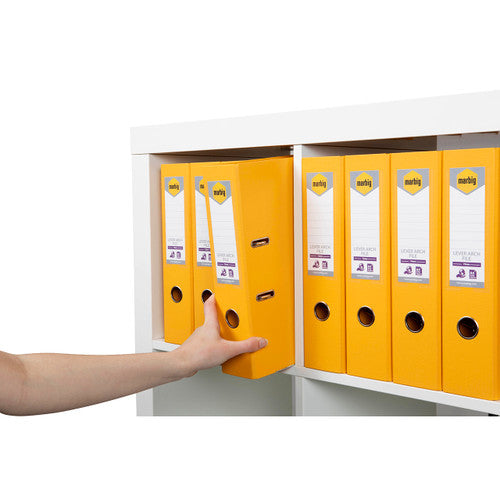 Marbig Lever Arch File PE Linen A4 Yellow