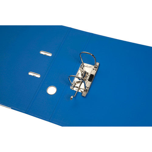 Marbig Lever Arch File PE Linen A4 Marine Pack of 10