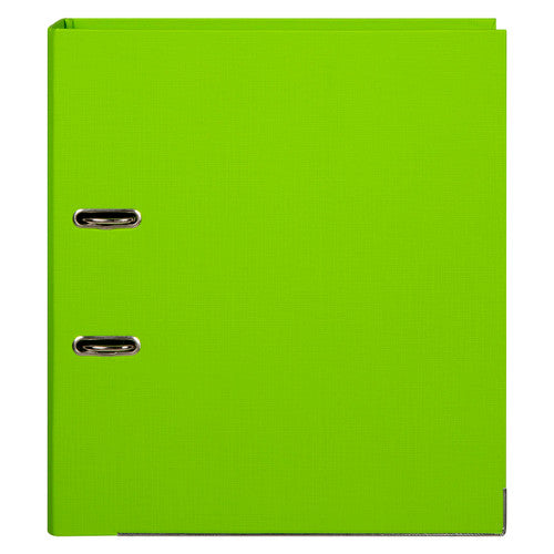 Marbig Lever Arch File PE Linen A4 Lime