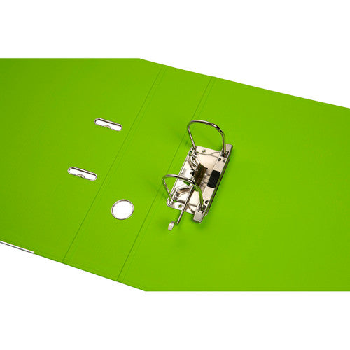Marbig Lever Arch File PE Linen A4 Lime