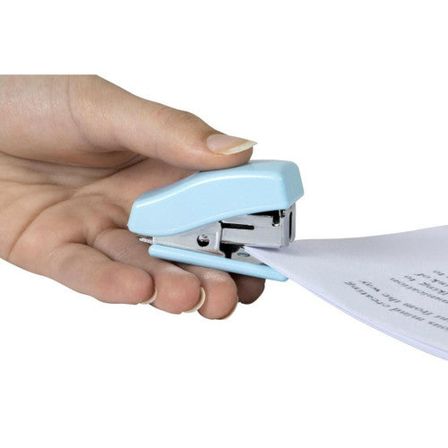 Marbig Mini Half Strip Stapler Pastel Blue with 1000 Staples