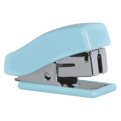 Marbig Mini Half Strip Stapler Pastel Blue with 1000 Staples