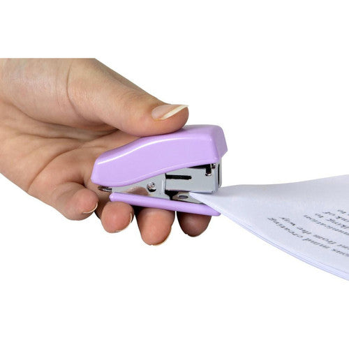 Marbig Mini Half Strip Stapler Pastel Purple with 1000 Staples