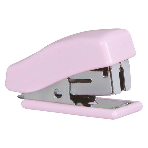 Marbig Mini Half Strip Stapler Pastel Pink with 1000 Staples
