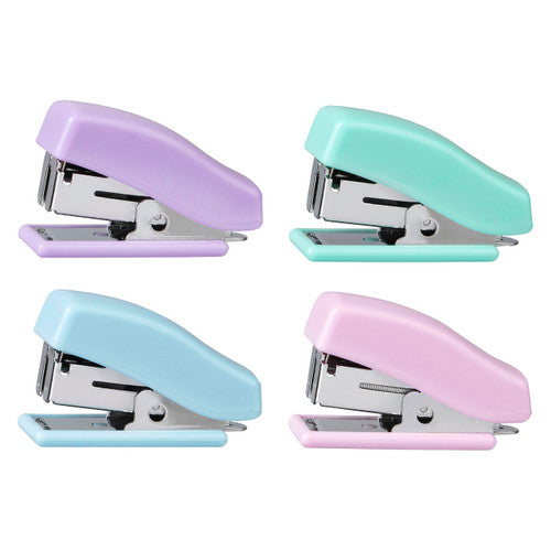 Marbig Mini Half Strip Stapler Pastel Assorted with 1000 Staples Box of 12