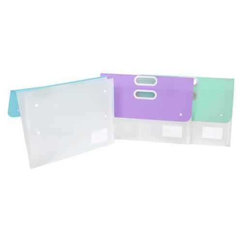 Marbig Expanding Art Portfolio A3 with Handle Pastel Assorted