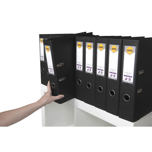 Marbig Lever Arch File Foolscap Black