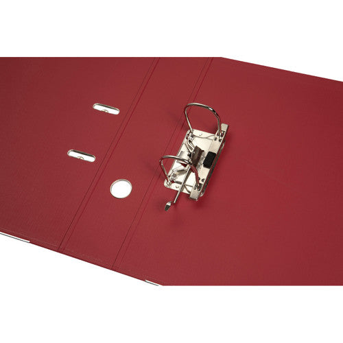 Marbig Lever Arch File Foolscap Deep Red Pack of 10