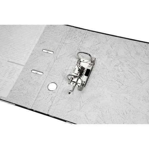 Marbig Lever Arch File Half Arch Reinforced Spine A4 Black Mottle Box of 20