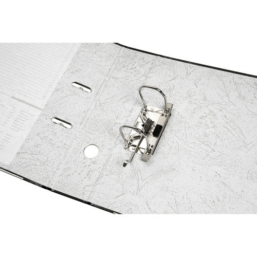 Marbig Lever Arch File Reinforced Spine A4 Black Mottle