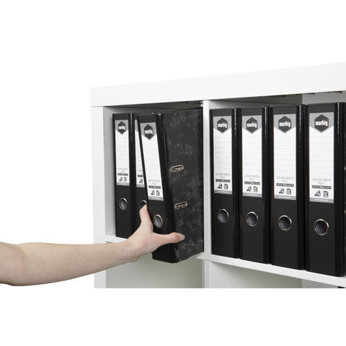 Marbig Lever Arch File Reinforced Spine A4 Black Mottle