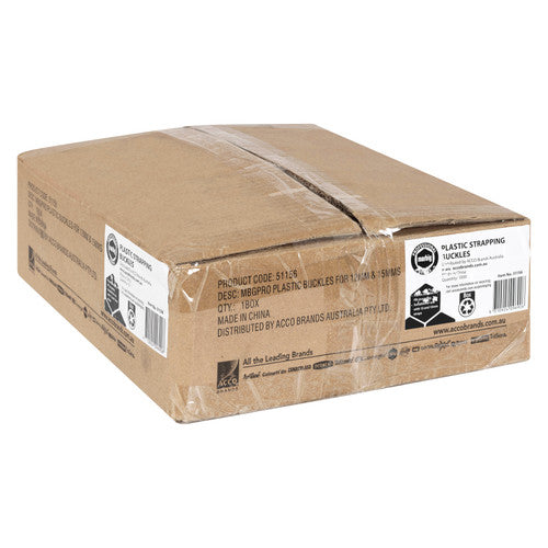 Marbig Professional Buckles Plastic for 12mm and 15mm Straps Carton of 1000