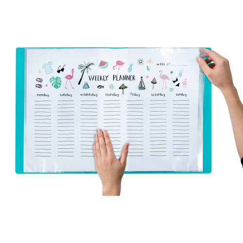 Marbig Professional Non Refillable Display Book Antimicrobial PP A3 A4 Blue