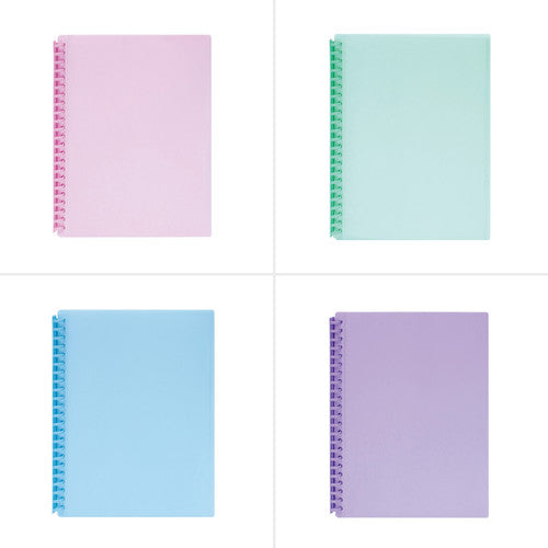 Marbig Refillable Display Book with Insert Cover 20 Pocket A4 Assorted