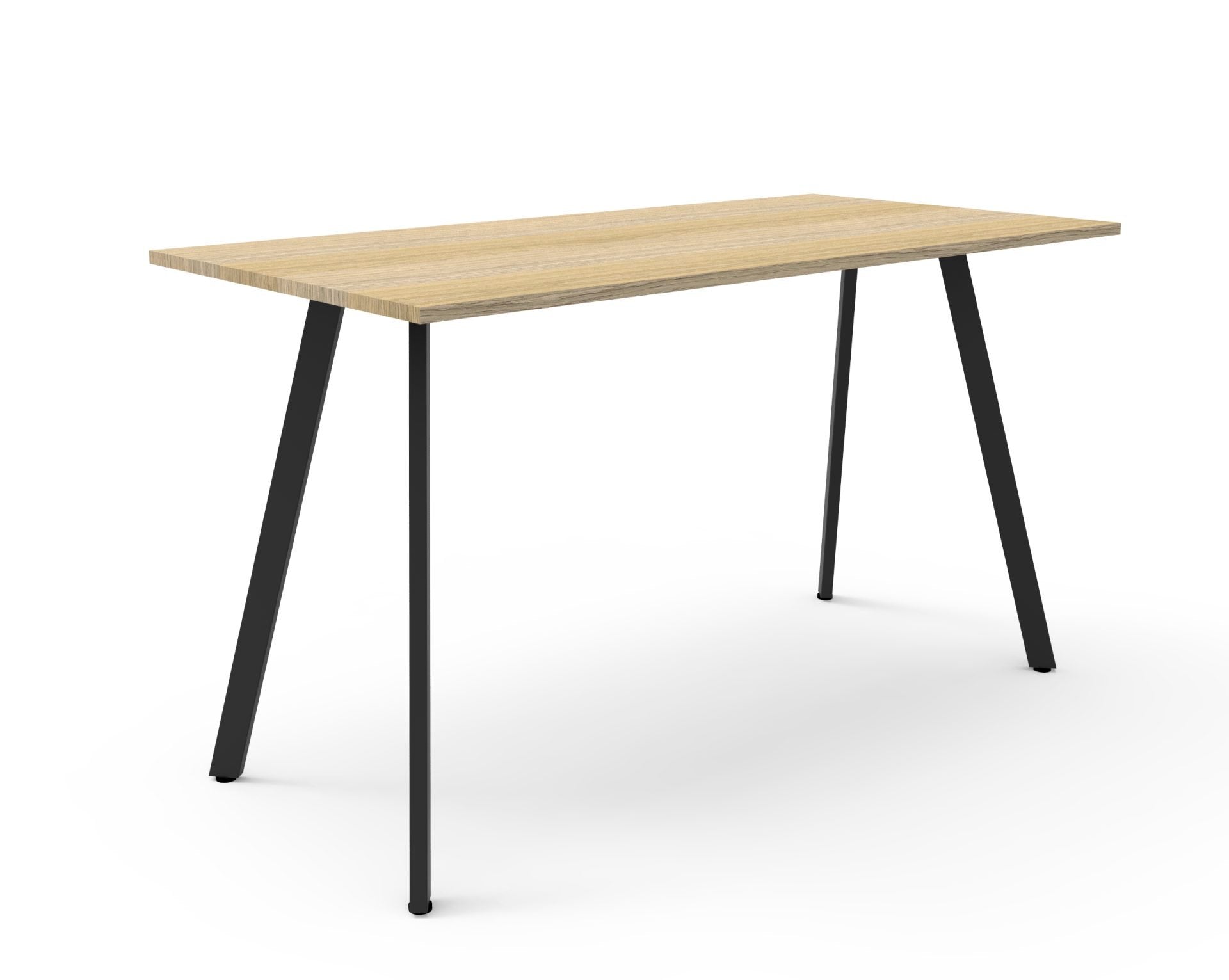 Rapidline Eternity high bar table in Natural Oak and Black Satin. Rapidline range image supplied for model D-EHBT1575 NO/BL. View 1.