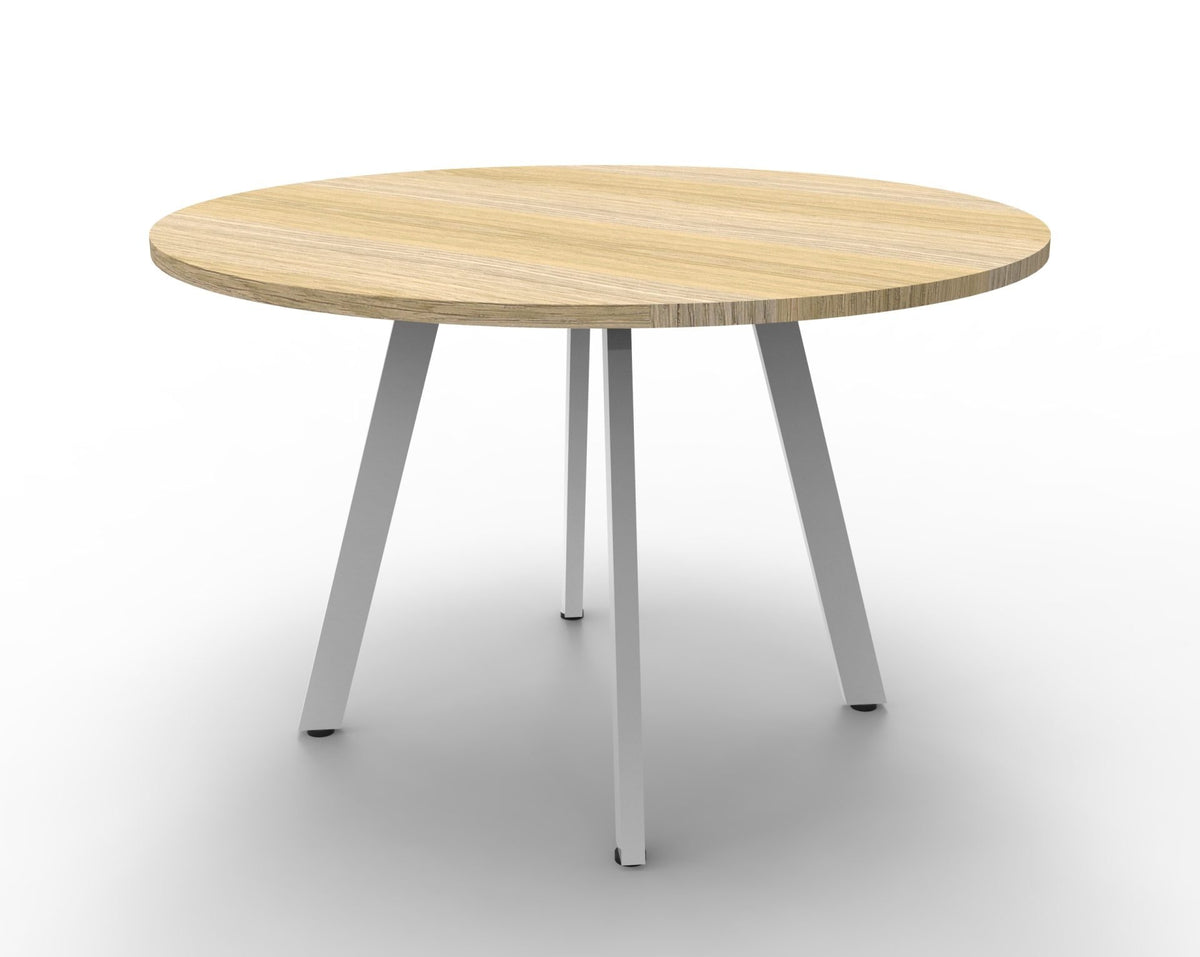 Rapidline Eternity round meeting table. Rapidline range image supplied for model D-ERT9 NW/BL, shown in another finish. View 3.