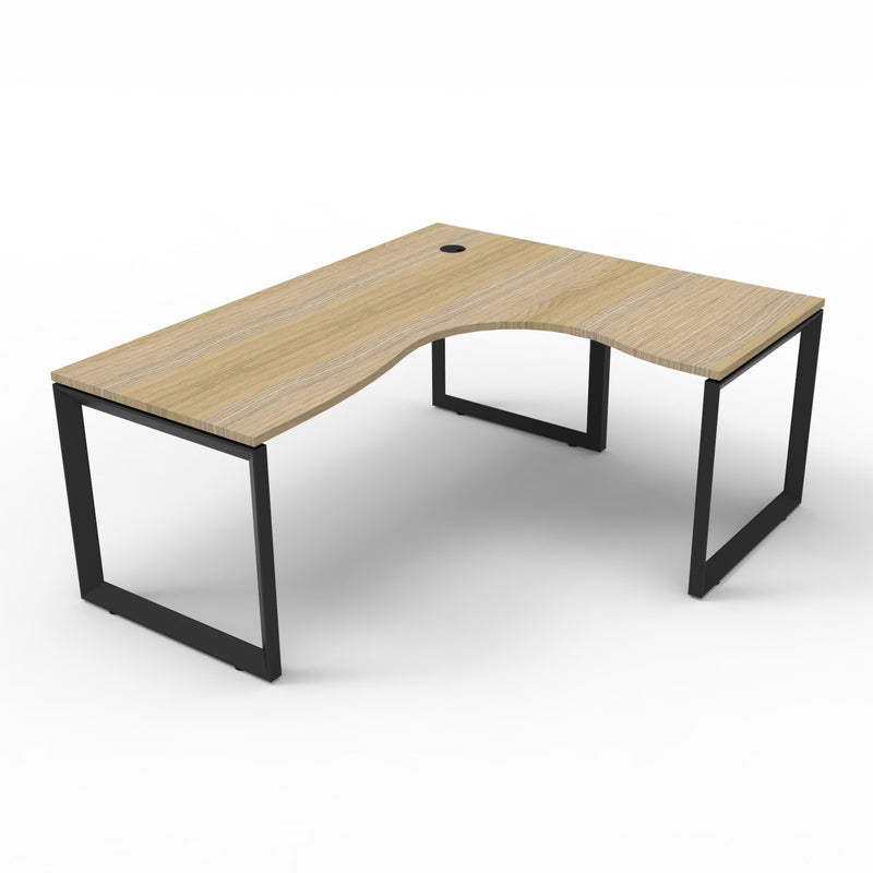 Rapidline Deluxe Infinity single corner workstation. Rapidline range image supplied for model D-ILLCWS1P1815 NW/WS, shown in another finish. View 4.