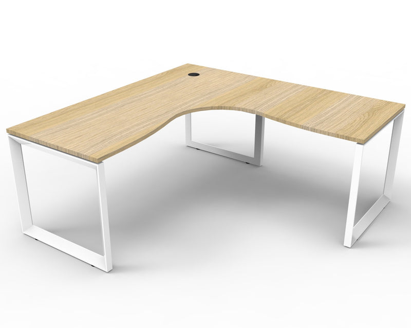 Rapidline Deluxe Infinity single corner workstation. Rapidline range image supplied for model D-ILLCWS1P1815 NW/WS, shown in another finish. View 3.