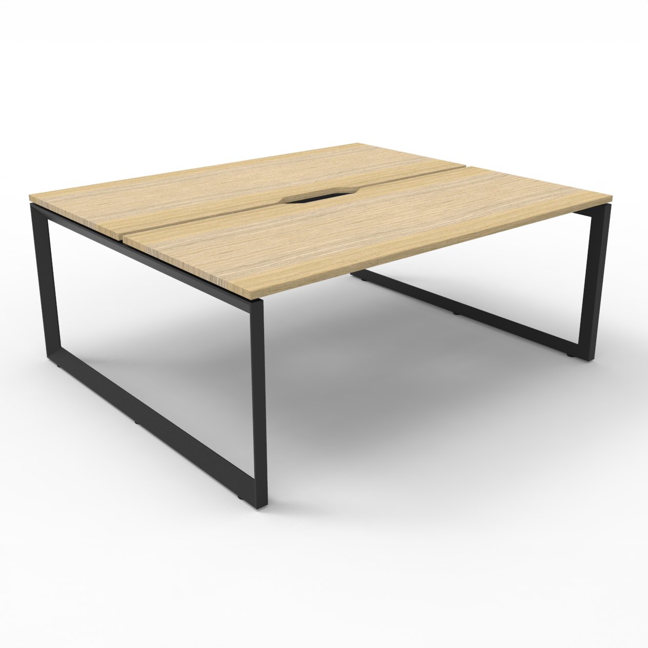 Rapidline Deluxe Infinity back to back bench workstation for two people. Rapidline range image supplied for model D-ILLD8P1575 NO/WS, shown in another finish. View 3.