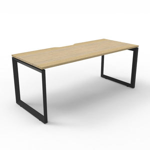 Rapidline Deluxe Infinity single sided workstation for one person. Rapidline range image supplied for model D-ILLS1P1275 NW/WS, shown in another finish. View 1.
