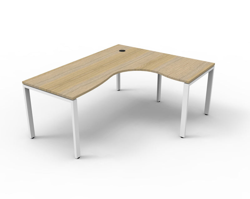 Rapidline Deluxe Infinity single corner workstation. Rapidline range image supplied for model D-IPLCWS1P1815 NW/WS, shown in another finish. View 2.