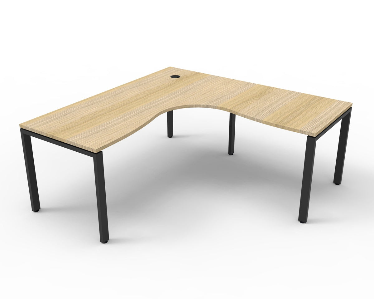 Rapidline Deluxe Infinity single corner workstation. Rapidline range image supplied for model D-IPLCWS1P1815 NW/WS, shown in another finish. View 3.