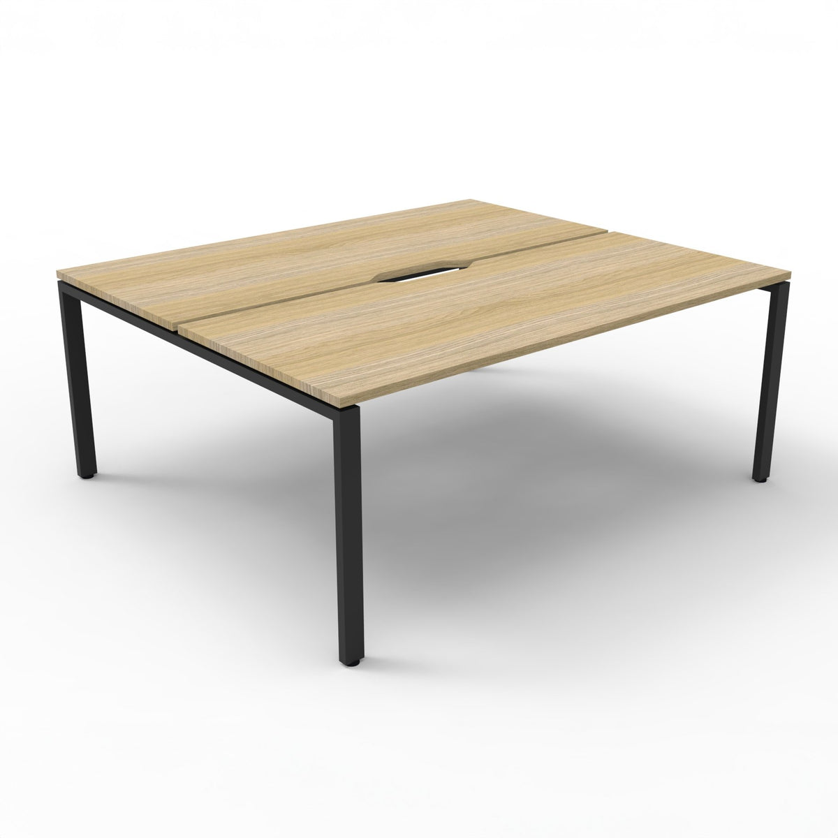 Rapidline Deluxe Infinity back to back bench workstation for two people. Rapidline range image supplied for model D-IPLDWS2P1275 NW/WS, shown in another finish. View 2.