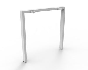 Rapidline Deluxe Infinity Profile single leg set in white, square section legs and top rail, three-quarter view