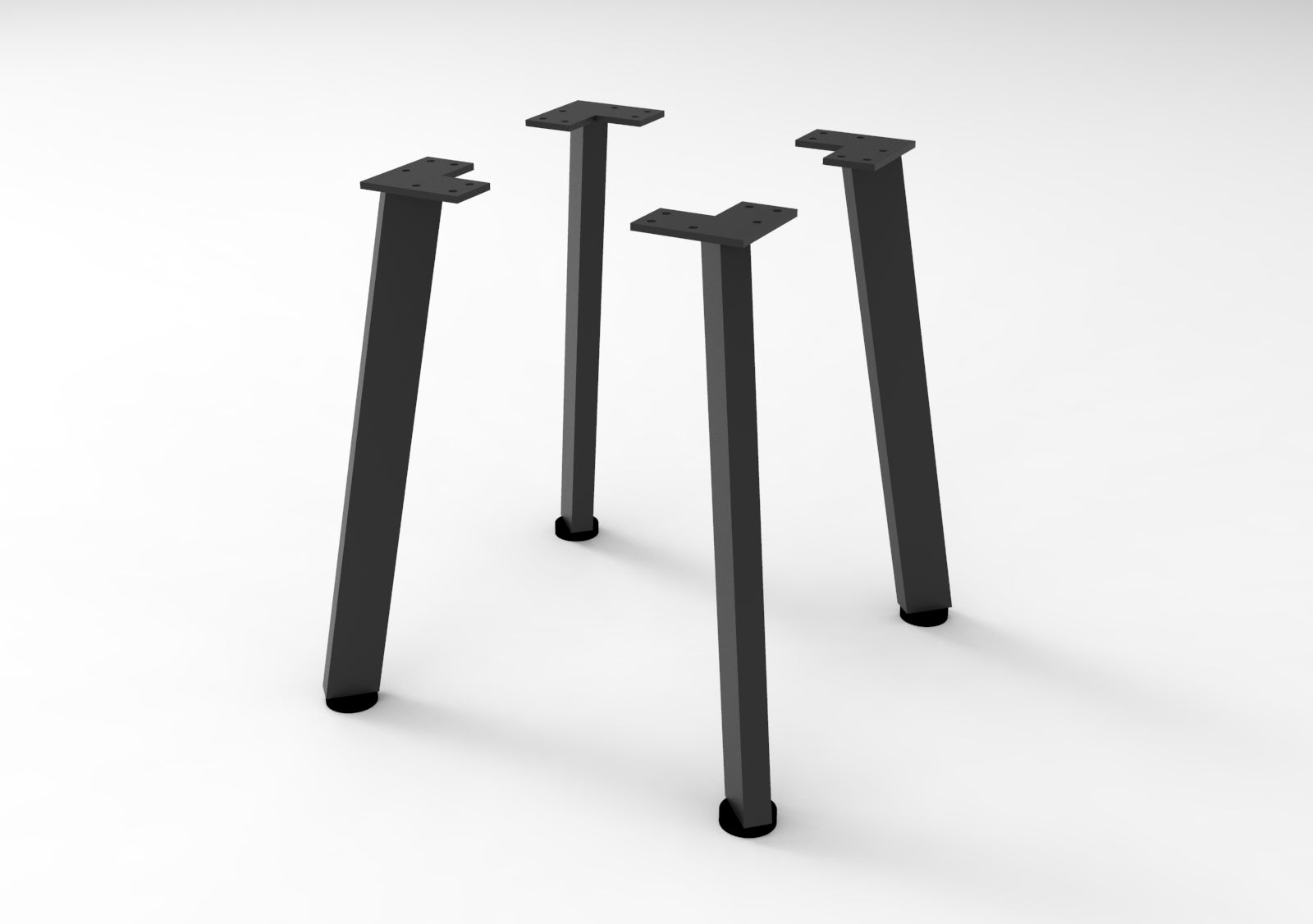 Rapidline Eternity component, Leg Set of 4 Only Black for Eternity Coffee Table. Supplied product image for model ECF60 BL. View 1.