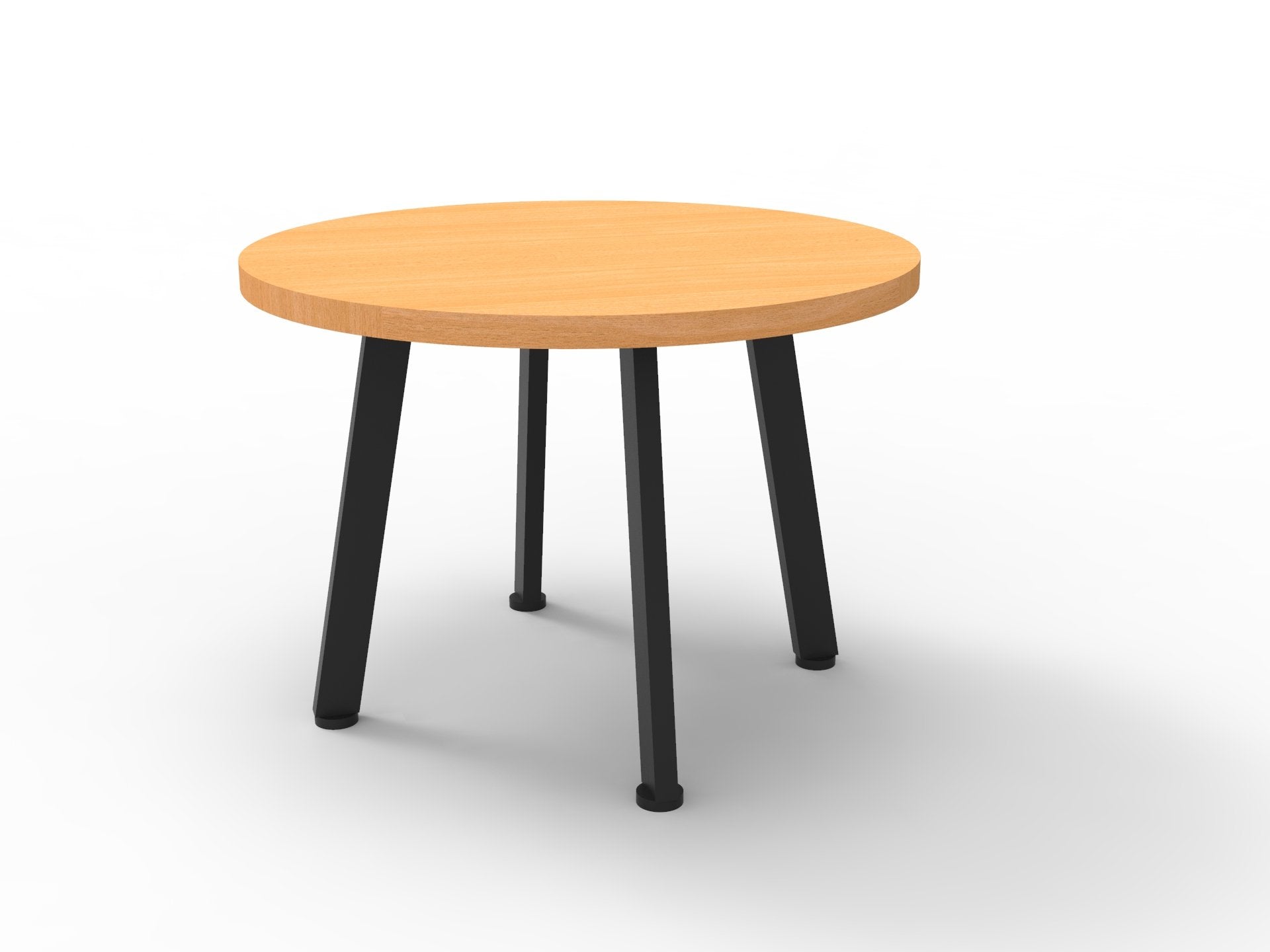Rapidline Eternity round coffee table in Beech and Black. Supplied product image for model ECT600 B/BL.
