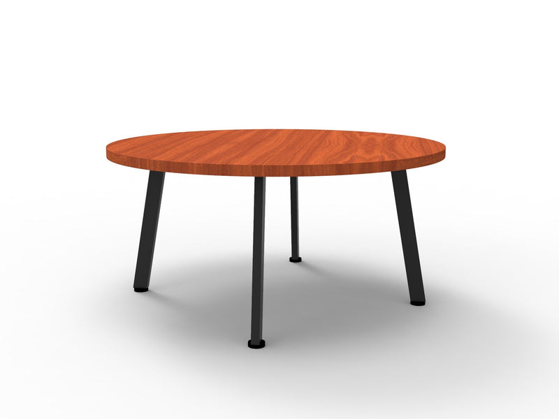 Rapidline Eternity round coffee table in Cherry and Black. Supplied product image for model ECT900 C/BL.